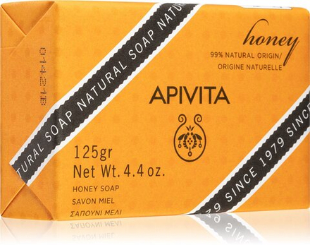 Apivita Natural Soap Honey - бар очищающее мыло /   125  g  / GTIN 5201279073176