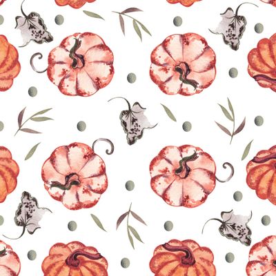 Осенние акварельные тыковки