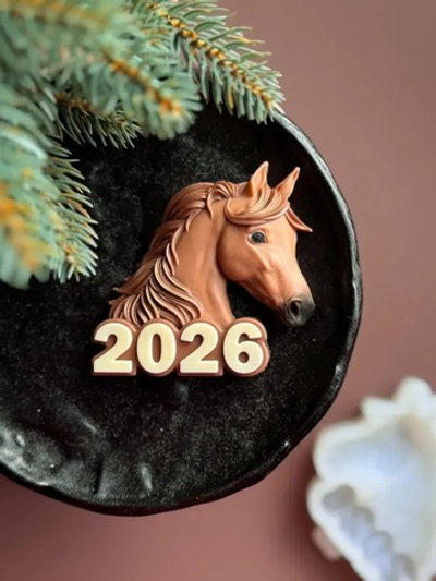 Силиконовый молд "Голова лошади 2026"