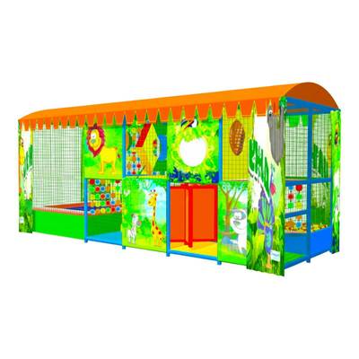 Детский уличный игровой лабиринт с крышей «ДжунглиЛэнд» 7,38×2,46×3,1 м