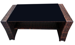 "Портленд" лаунж-зона из искусственного ротанга на 4 персоны, цвет коричневый