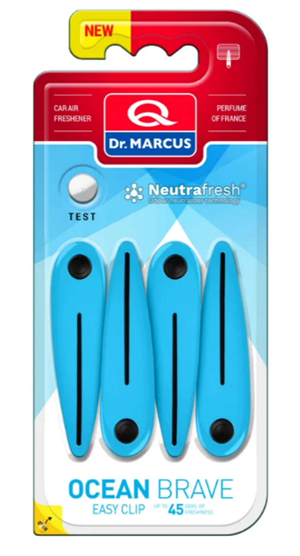 Ароматизатор на обдув Dr Marcus CLIP  (прищепки по 4шт) Океанский бриз