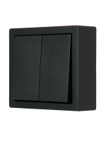 Выключатель 2-кл. ОП LETO черн. бархат LEZARD 752-4200-101