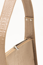 Louis Lefevre Сумка женская натуральная кожа через плечо багет бежевая