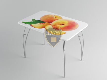 Стол обеденный фотопечать Персик ДСВ-Мебель