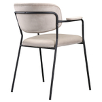 Стул Bergenson Bjorn Eirill, велюр, серо-бежевый