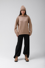 Свитер OVER на пуговицах (бежевый)