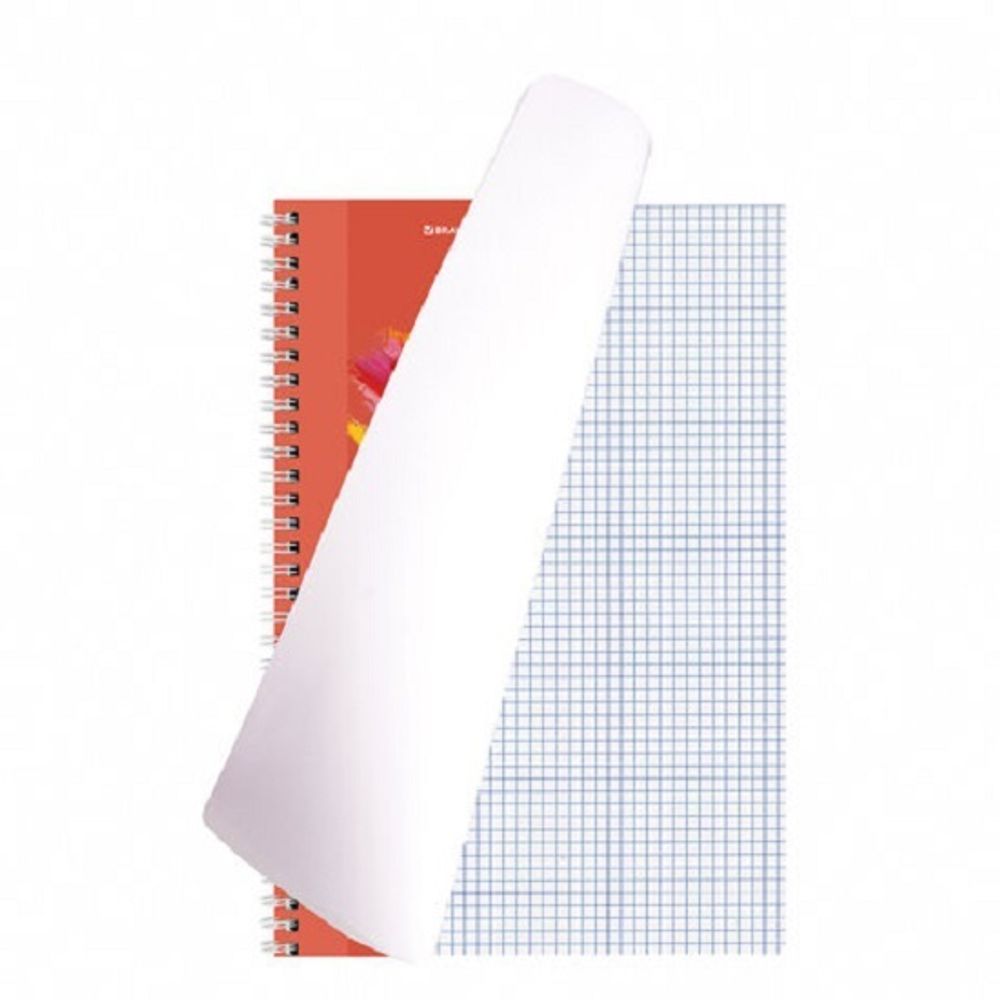 Тетрадь 120л, А4, клетка, на гребне, Brauberg Vision, ассорти, 1шт.