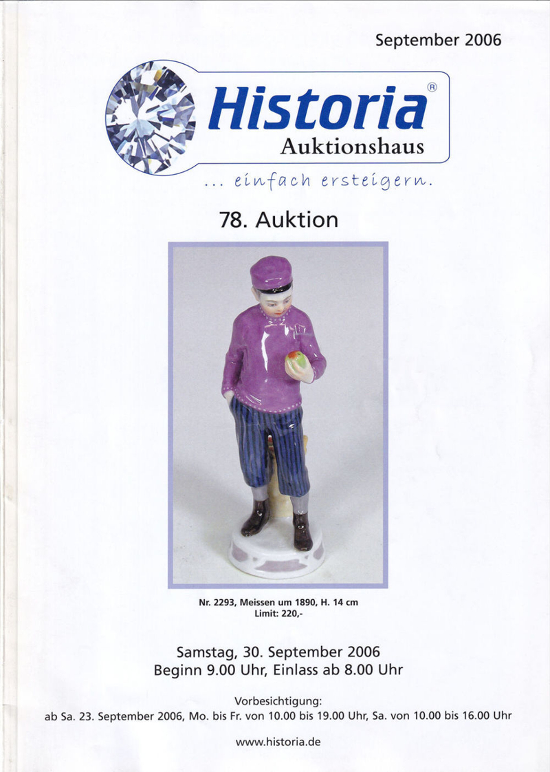 Каталог аукциона Historia, Берлин, Аукцион № 78 от 30 сентября 2006 года