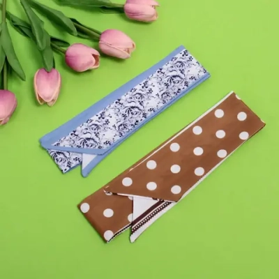 Лента для вплетения в причёску «KRASA- Мила», микс 2 цвета, 6*90 см