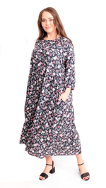 [m]Платье ярусами длинное 208-2