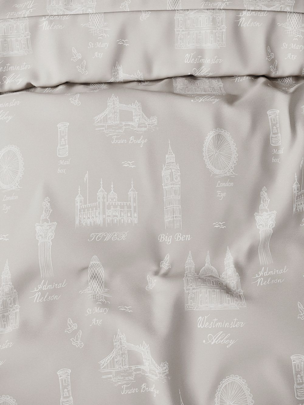 Постельное белье перкаль Сказка "Туманный альбион" евро Наволочка 50х70 см 2 шт Простынь 240x215 см Пододеяльник 200x215 см