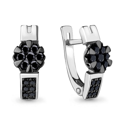 942419Ч Серьги из Золота с бриллиантами из коллекции "Blackberry"