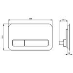 Клавиша смыва Villeroy&Boch ViConnect 922400RB Черная глянцевая