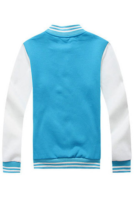 Куртка бомбер бирюзовый с белыми рукавами