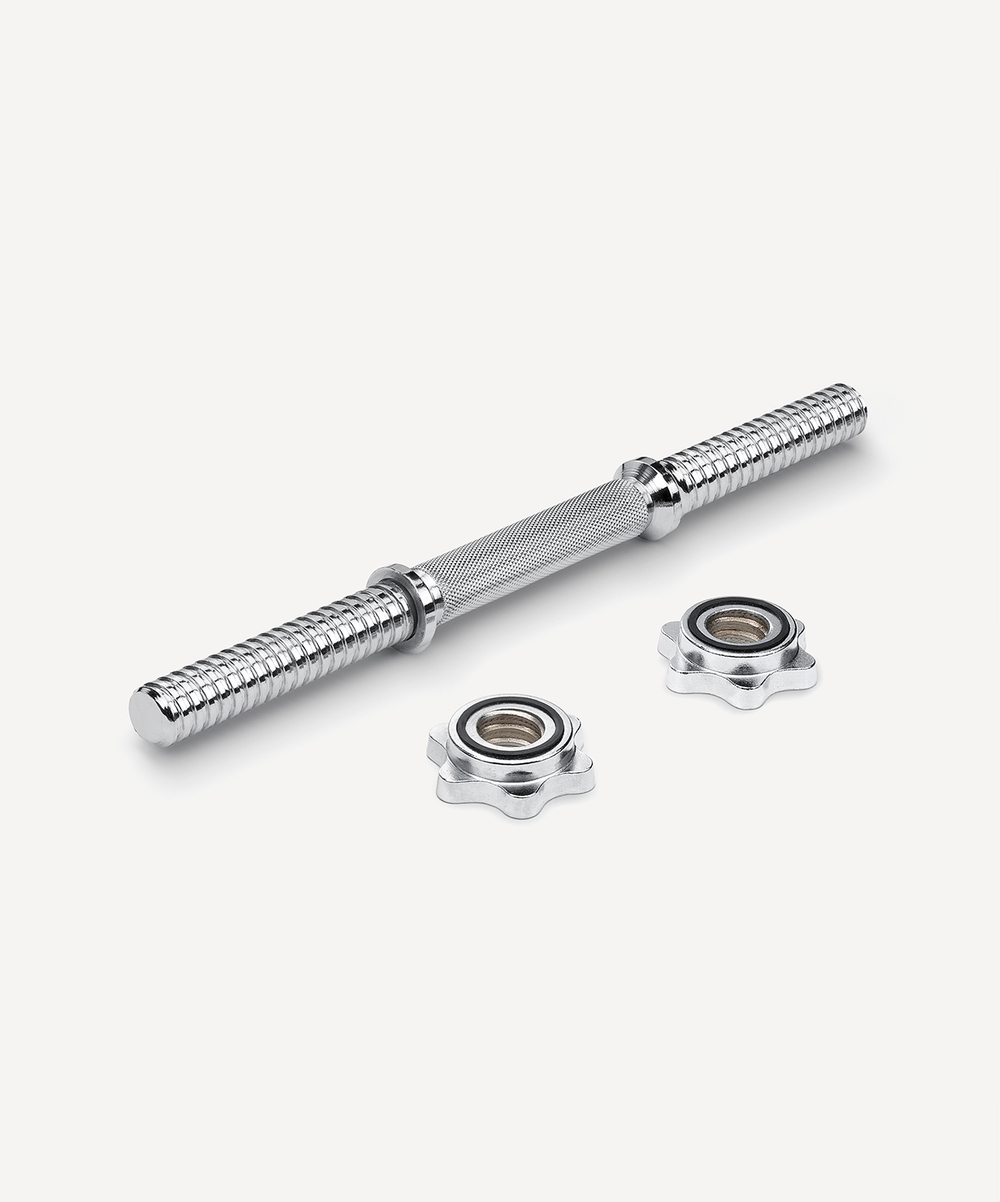 Гриф гантельный BB-107 d=25 мм, металлический, хромированный, 40 см