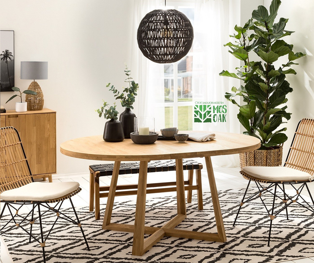 Стол обеденный раздвижной из массива Эмери Р