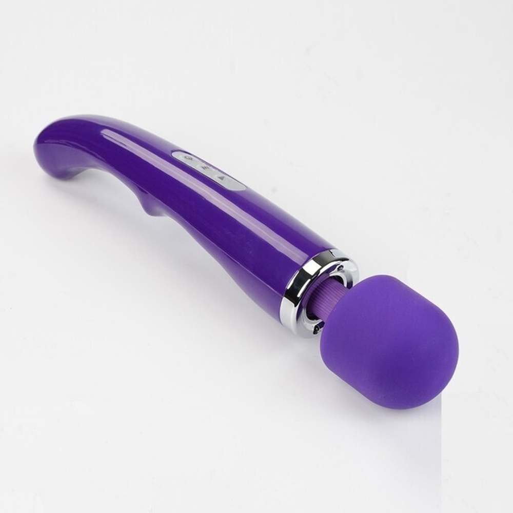 Фиолетовый перезаряжаемый вибромассажер для тела Wand Master 30 Speed (Цвет: фиолетовый)