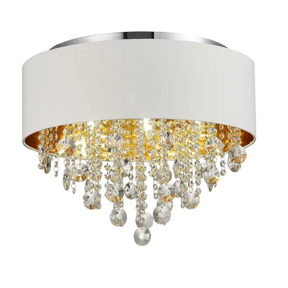 SL1350.502.06 Светильник потолочный ST-Luce Хром/Белый, Золотистый, Прозрачный E14 6*40W LACCHIA