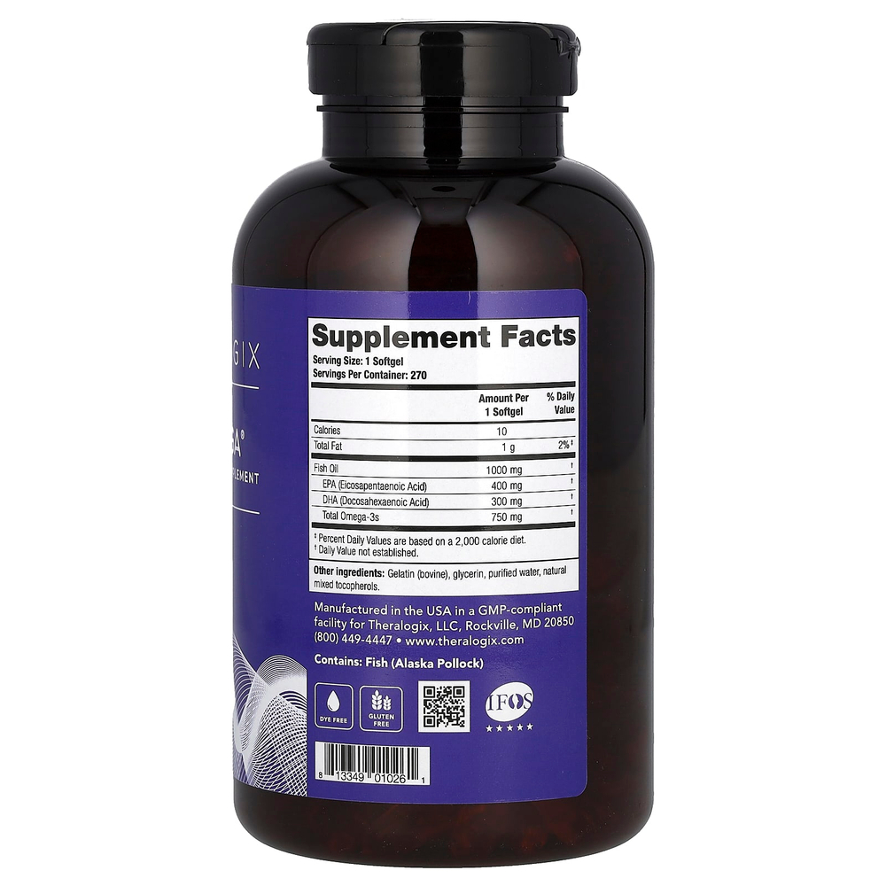 Theralogix, TherOmega, 270 капсул