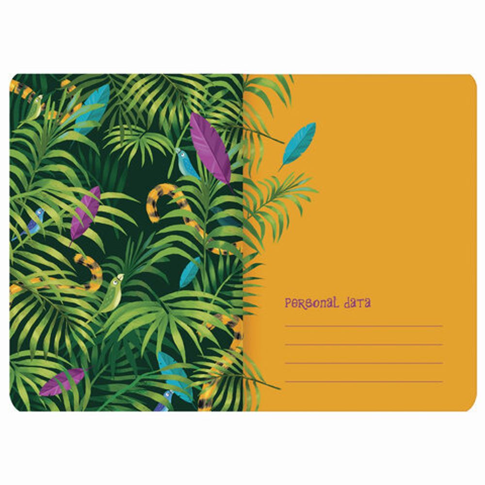 Тетрадь 40 л. в клетку обложка SoftTouch, бежевая бумага 70 г/м2, сшивка, А5 (147х210 мм), ТРОПИКИ, BRAUBERG, 403774