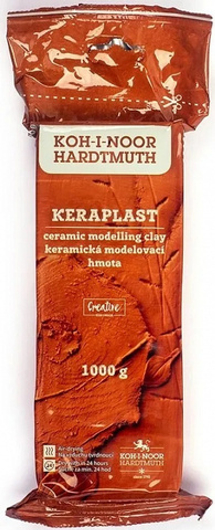 Керамическая масса, затвердевающая на воздухе (глина) KOH-I-NOOR 131707, 1000 г, терракотовый