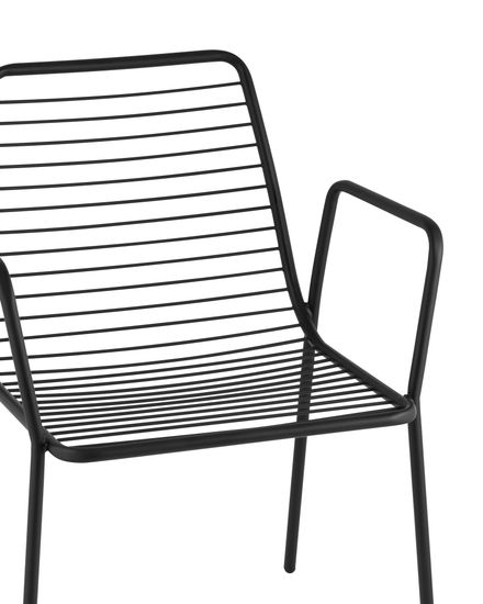 Стул с подлокотниками Дели металл черный