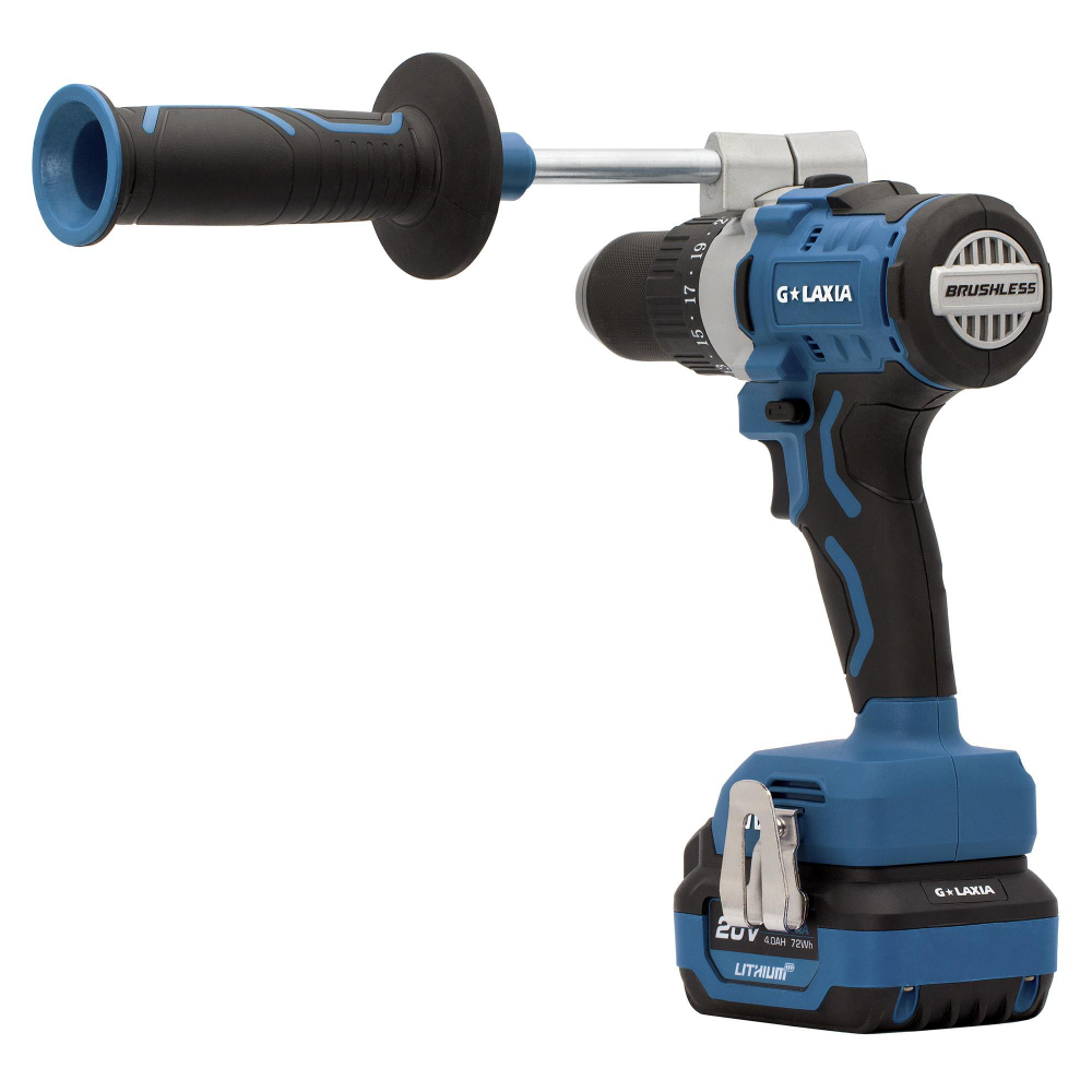 Дрель-шуруповерт GALAXIA 4 Ah Li-Ion, 100 H*m, 20V, серия Professional, 2аккумулятора, зарядное устр