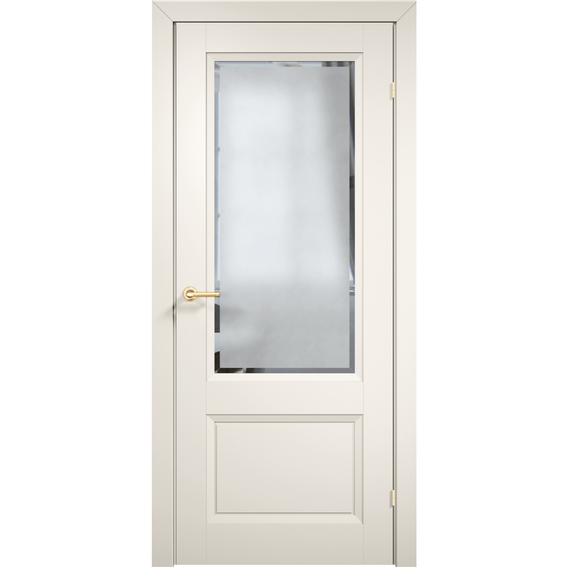 Фото межкомнатной двери эмаль Дверцов Модена 2 цвет белый RAL 9010 остеклённая