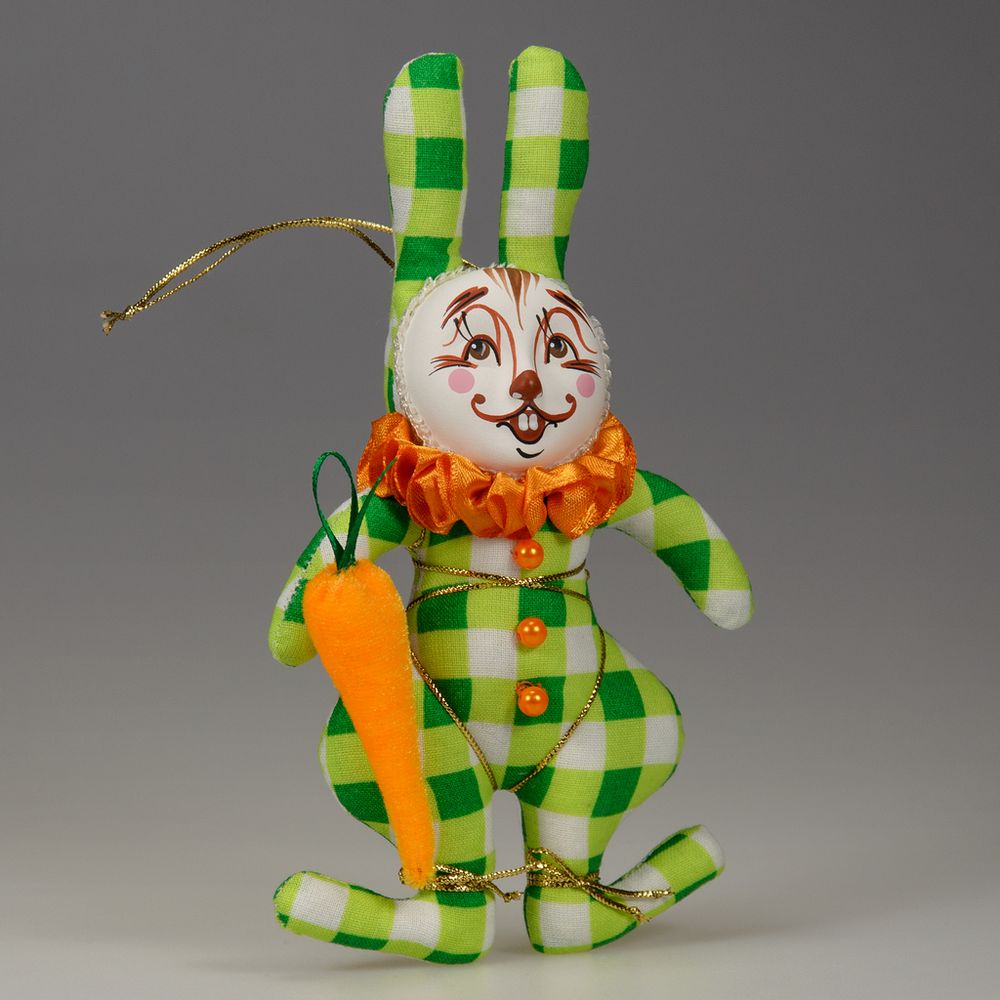 Ёлочная игрушка Кролик с морковкой