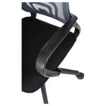 Кресло оператора Helmi HL-M95 R (695) "Airy", спинка сетка серая/сиденье ткань TW черная, пиастра