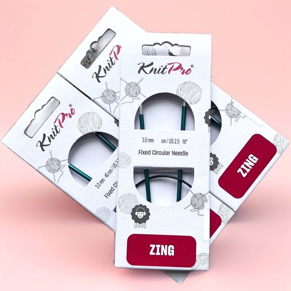 Спицы круговые Zing, 8мм/80см, KnitPro,(47136)