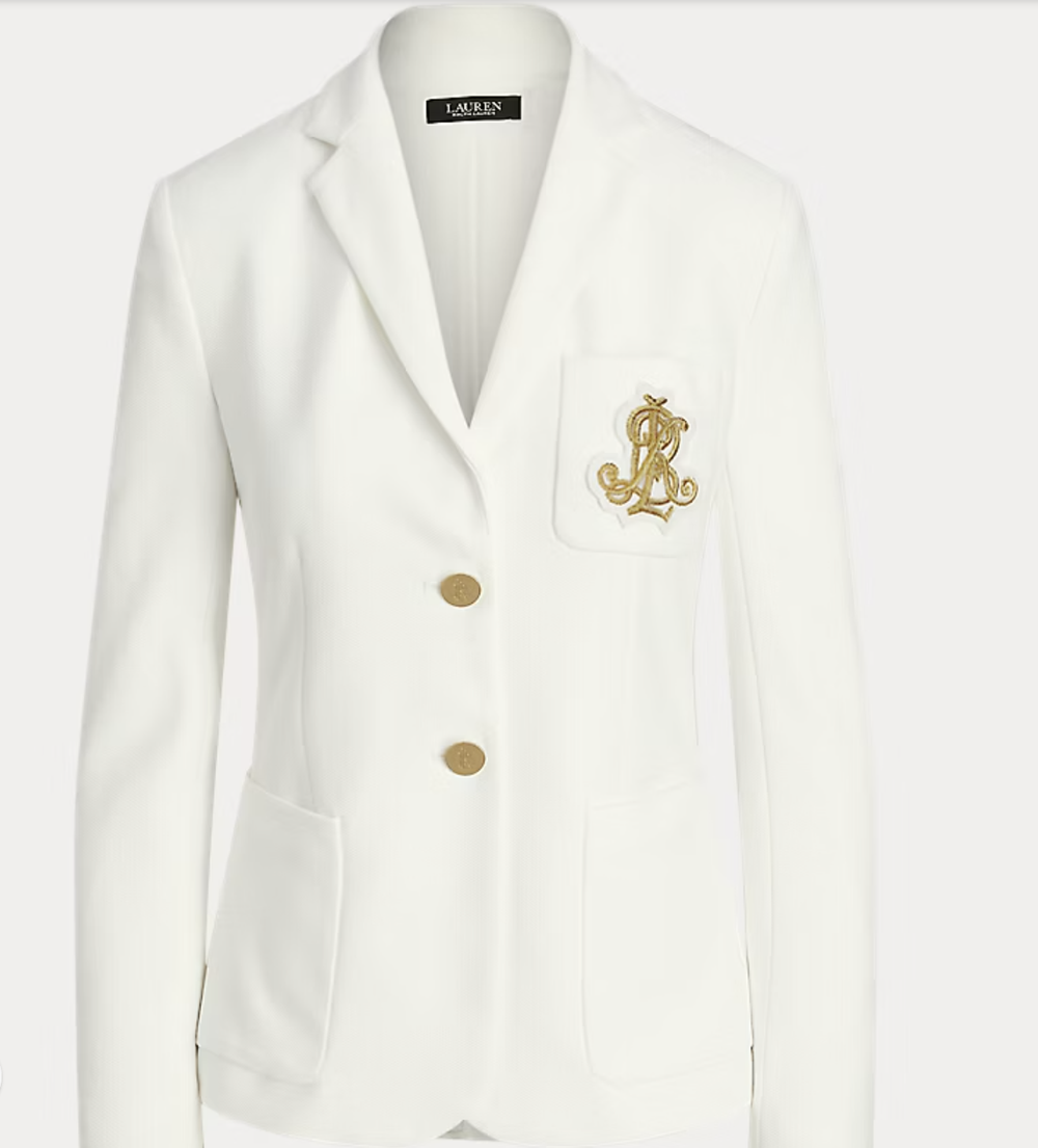 Жакет Lauren Ralph Lauren Bullion Jacquard – тёмно-синий, с вышивкой
