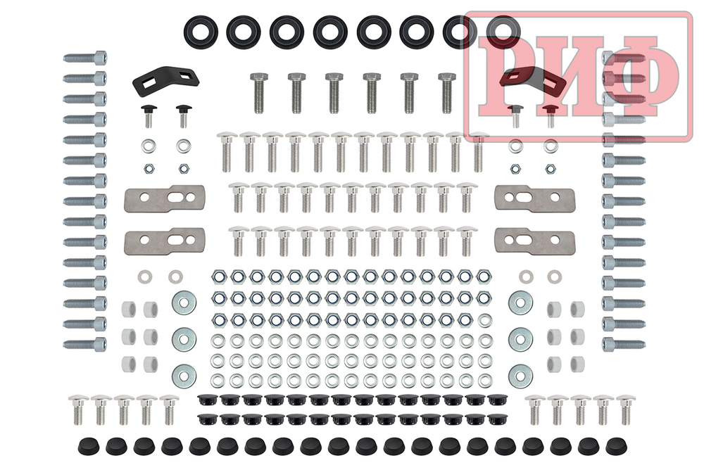 Багажник экспедиционный (платформа) алюминиевый 1350x1690 мм для Jeep Wrangler JL 2018+ (с крепежом) РИФ