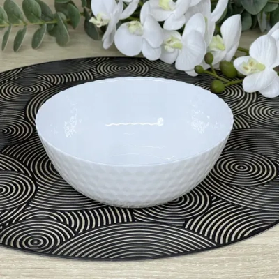 Салатник «White magic» 15*6см стеклокерамика Ромбы