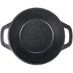 Кастрюля 2,5л со стеклянной крышкой, АП линия «Granit» (black)