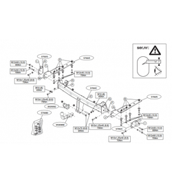 Фаркоп Brink (Thule) 570000 для SUBARU Forester 2013-2018(паспорт и сертификат в комплекте)(без электрики)