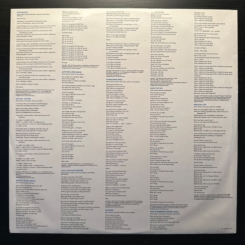 Loverboy - Wildside (Голландия 1987г.)