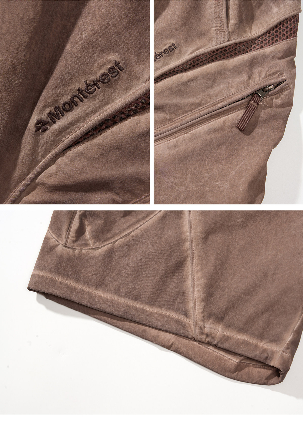 Шорты Nothomme Monterest Garment Dyed коричневый