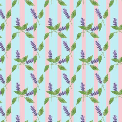 Лаванда на полоске