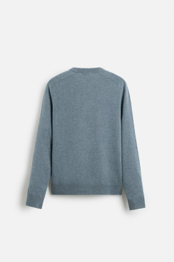 ZARA СВИТЕР ИЗ ЛЕГКОЙ ШЕРСТИ И КАШЕМИРА, НЕБЕСНО-ГОЛУБОЙ