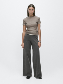 Massimo Dutti Вязаные кюлоты, серый