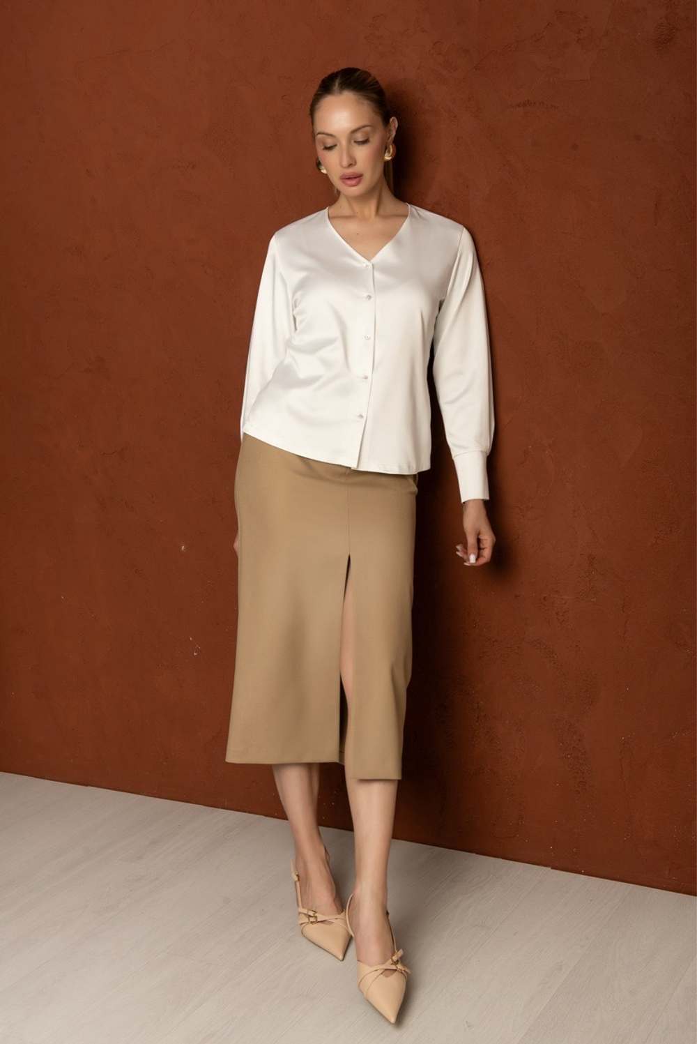 Белая блуза Тамбовчанка