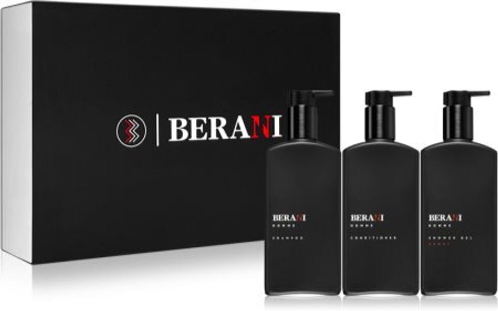 BERANI шампунь 300 мл + кондиционер 300 мл + гель для душа 300 мл Homme Bodycare Sport Set