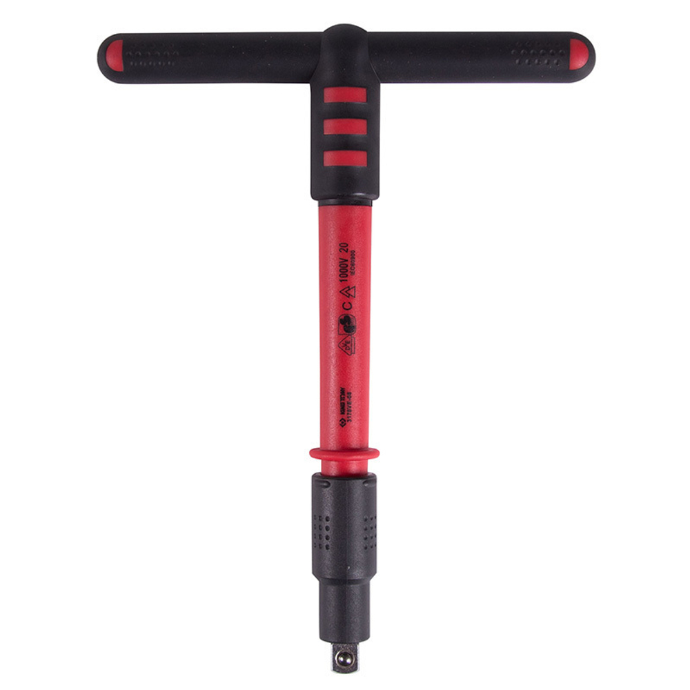 KING TONY (3178VE-08) Вороток диэлектрический 3/8", 200 мм, Т-образный