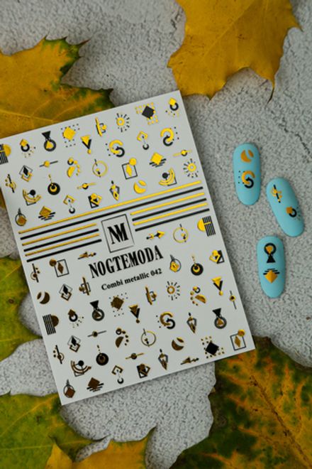Nogtemoda Наклейки для ногтей Combi Metallic 042
