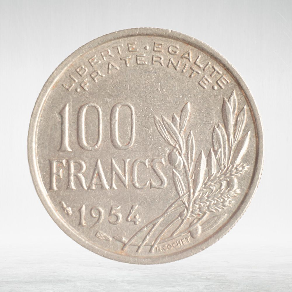 France, 100 Francs 1954, VF