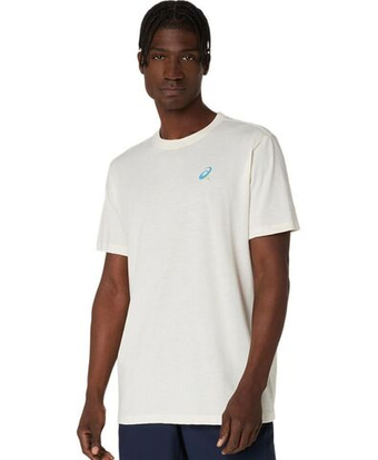Мужская теннисная футболка Asics Court Graphic Short Sleeve - cream