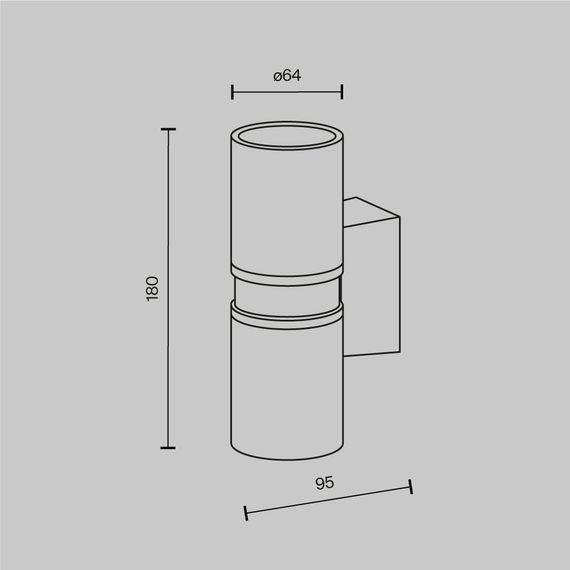 Уличный настенный светильник Maytoni Bowery O582WL-02BS