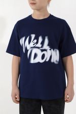 Фуфайка (футболка) для мальчика  Леон-3 Виотекс ТЁМНО-СИНИЙ